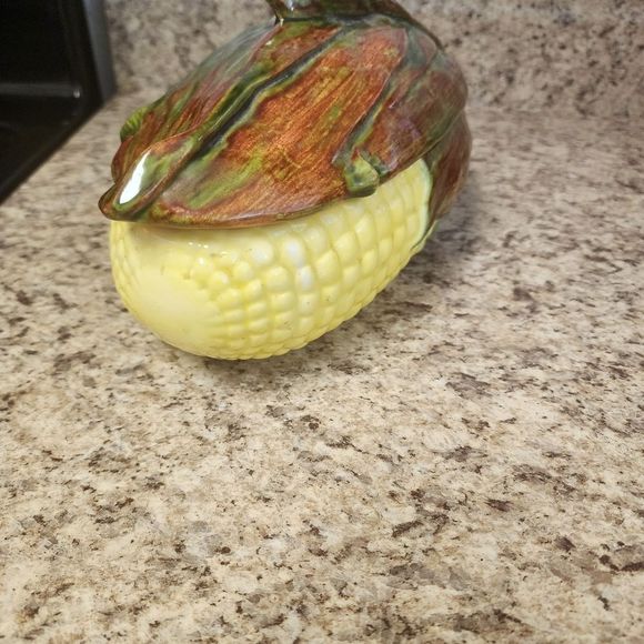 Vintage Ceramic Corn Cob Soup Tureen Server - Picture 9 of 11